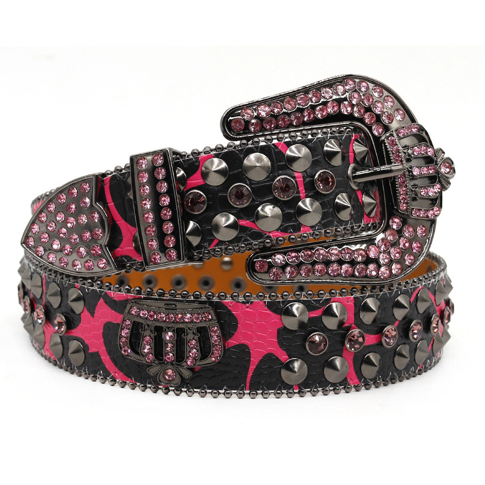 Crown Diamond Buckle Belt