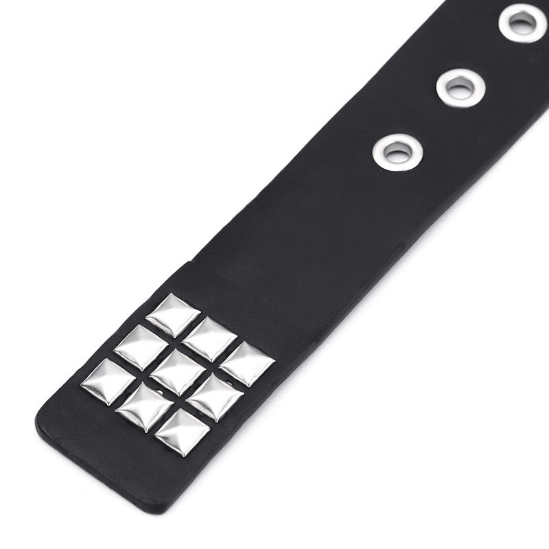 Punk Square Stud Rivet Belt