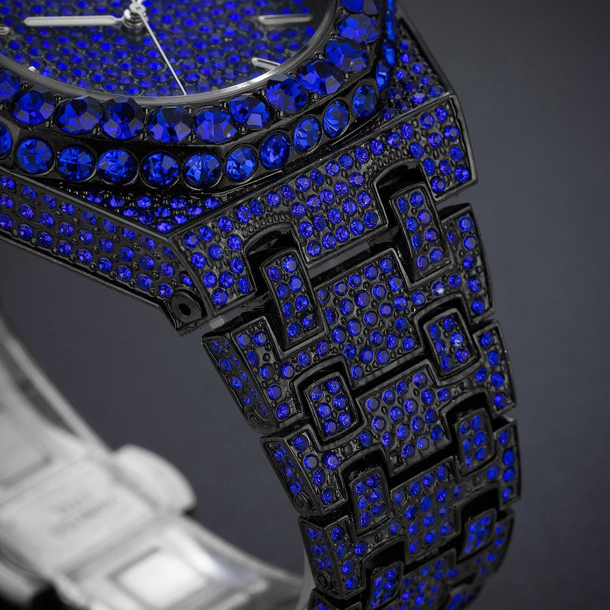 Blue Diamond Hip-Hop Luminous Watch