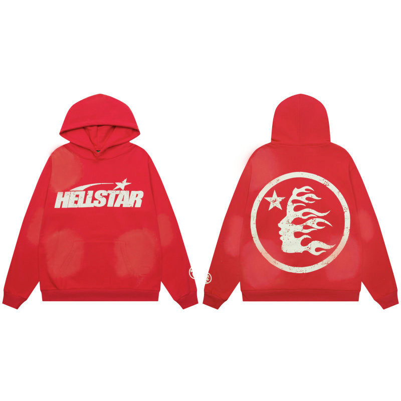 HELLSTAR Star Graphic Red Hoodie