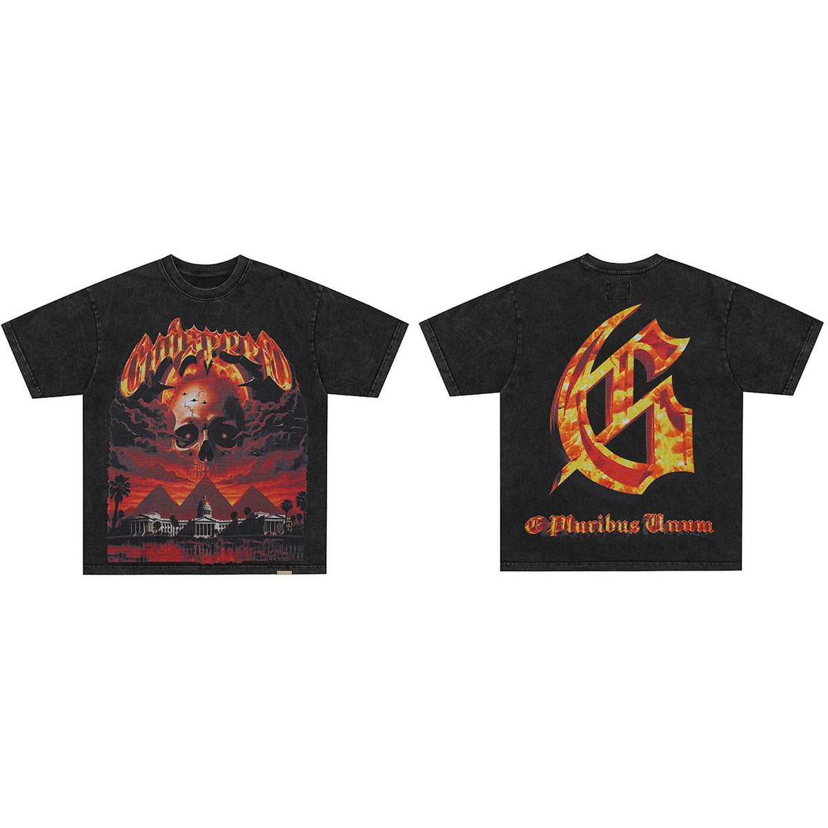 GodSpeed Skull Sunset Graphic T-Shirt