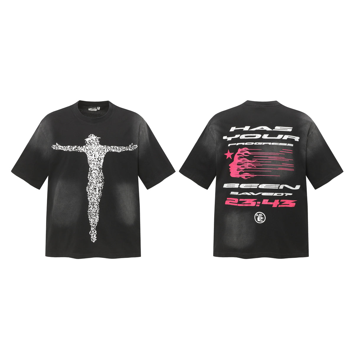 HELLSTAR Pink Graphic Oversized T-Shirt