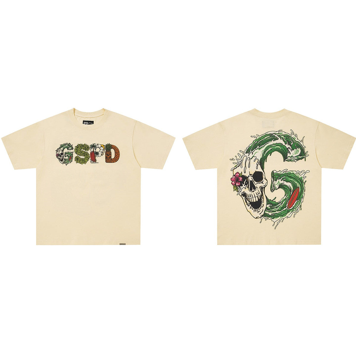 GodSpeed GSPD Surf Skull Graphic T-Shirt