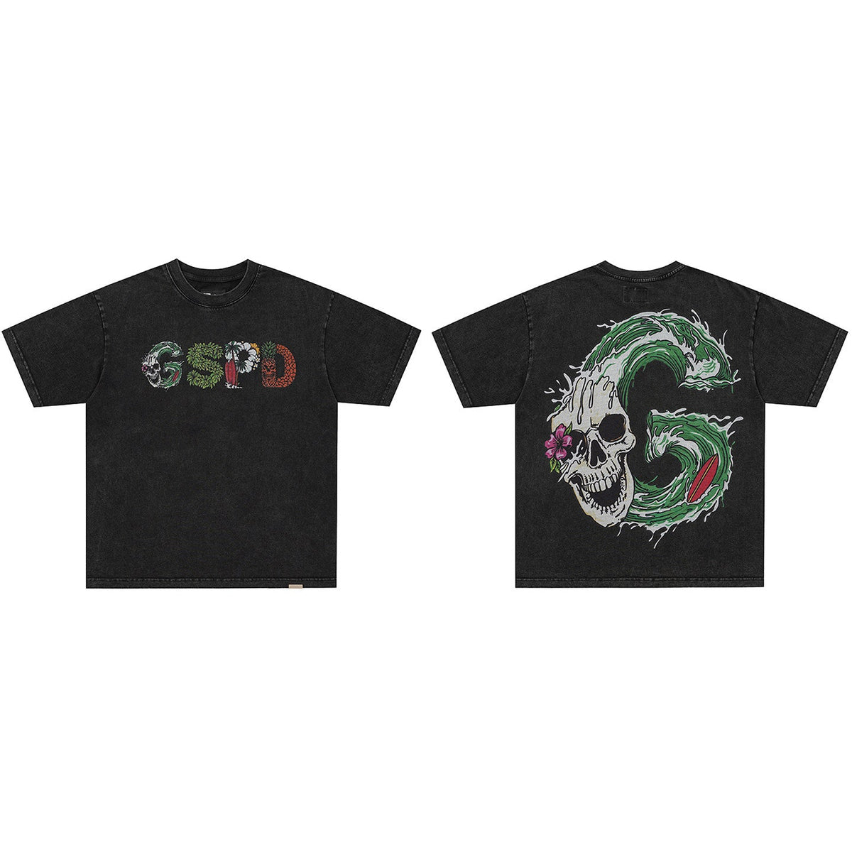 GodSpeed GSPD Surf Skull Washed T-Shirt