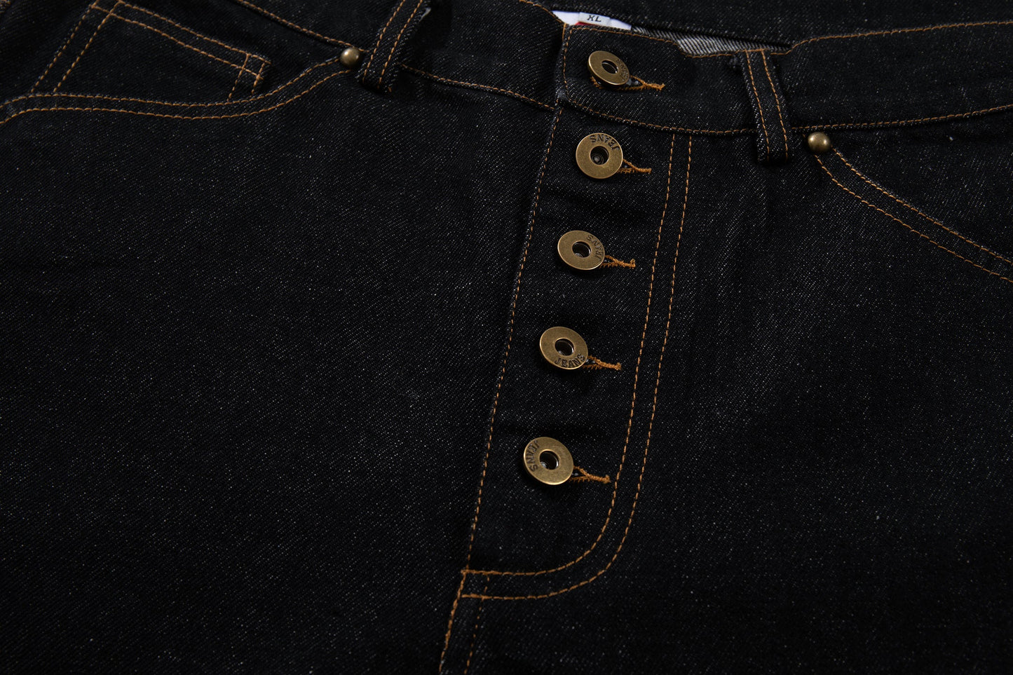 CapCabin Curved Panel Wide Leg Denim Pants