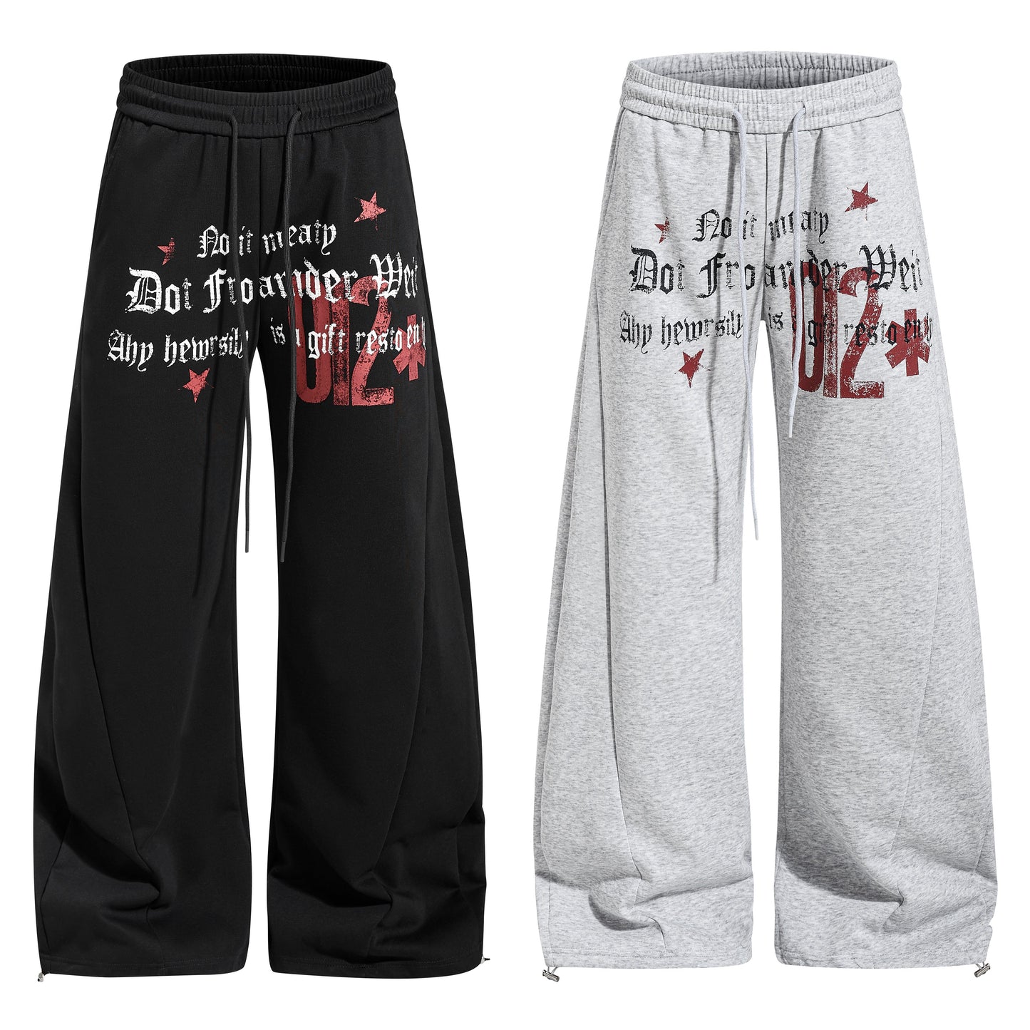 CapCabin Vintage Star Wide-Leg Sweatpants