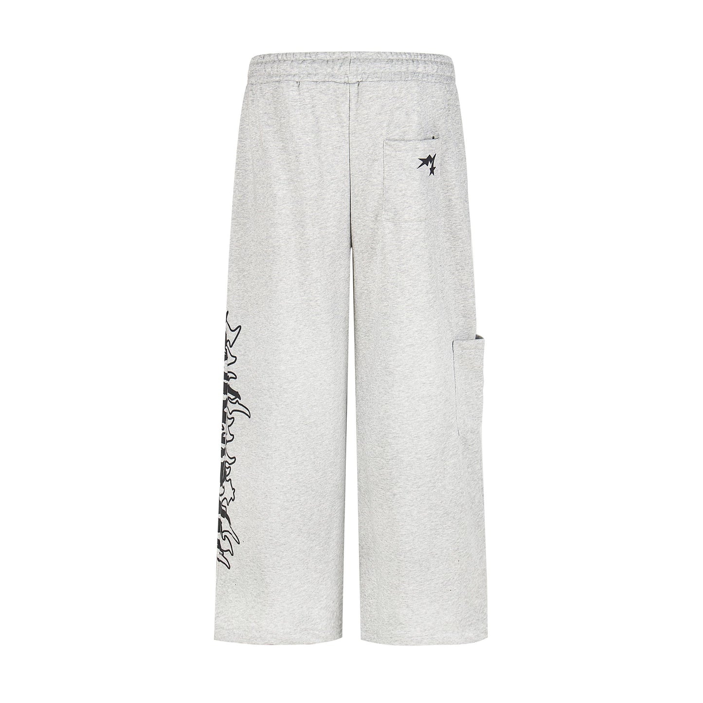CapCabin Flame Script Wide-Leg Sweatpants