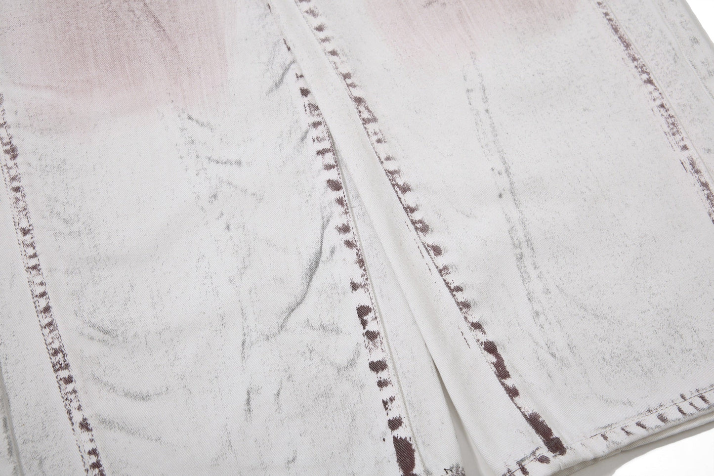 CapCabin Washed Panel Denim Pants