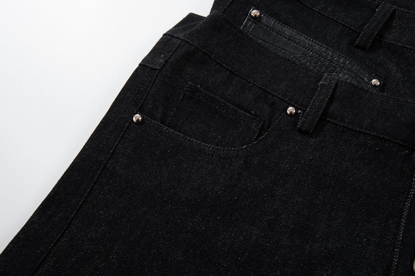 CapCabin Wide Leg Button Fly Denim Pants