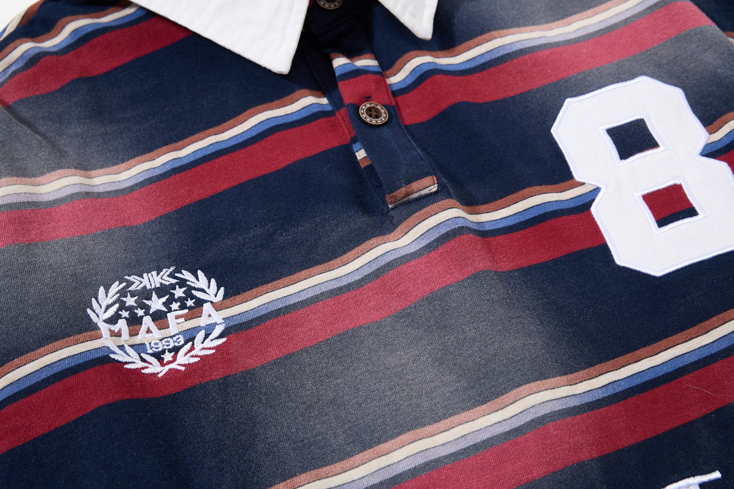CapCabin Layered Stripe Polo Long-Sleeve