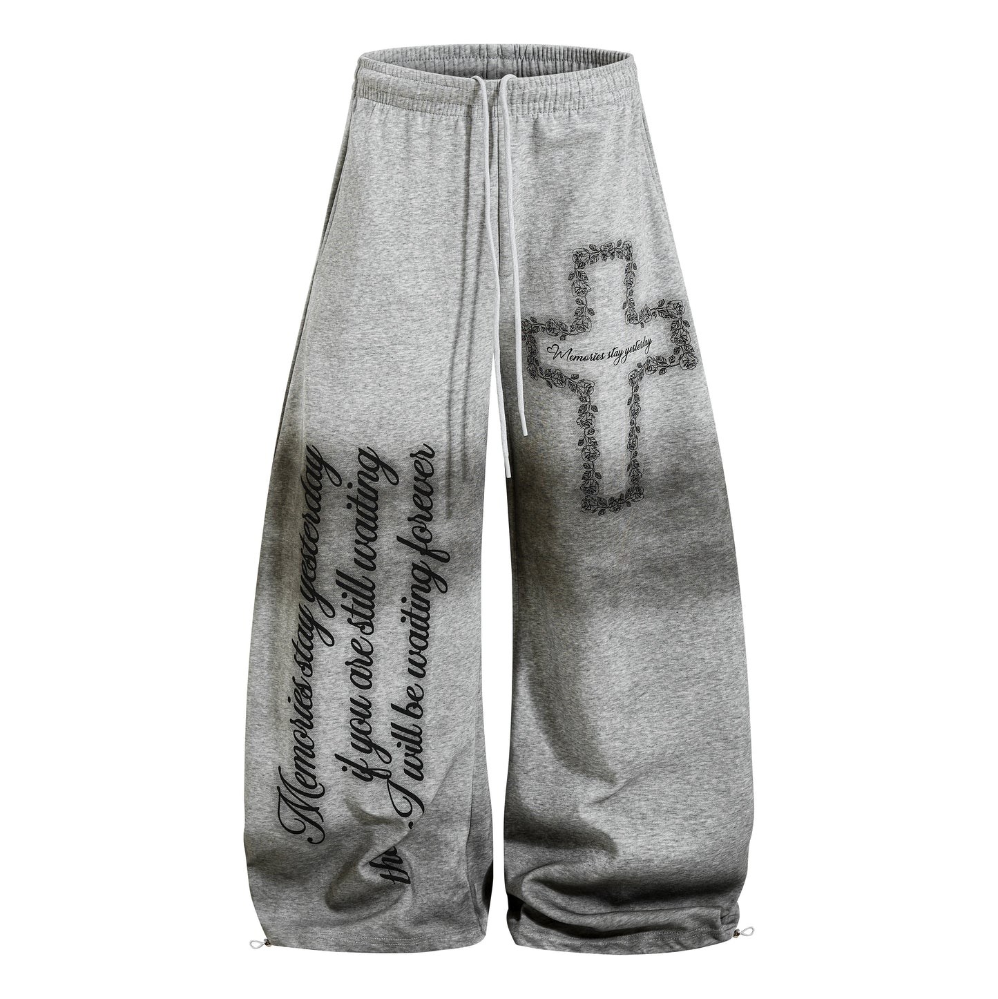 CapCabin Cross Script Wide-Leg Sweatpants