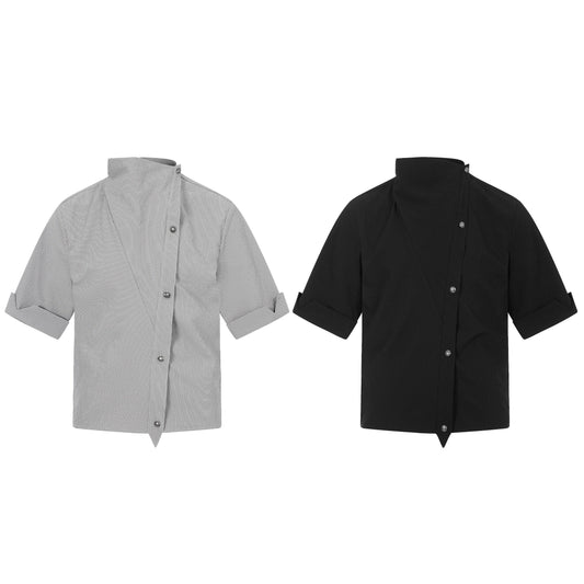 CapCabin “Asymmetrical Stand-Collar Shirt”