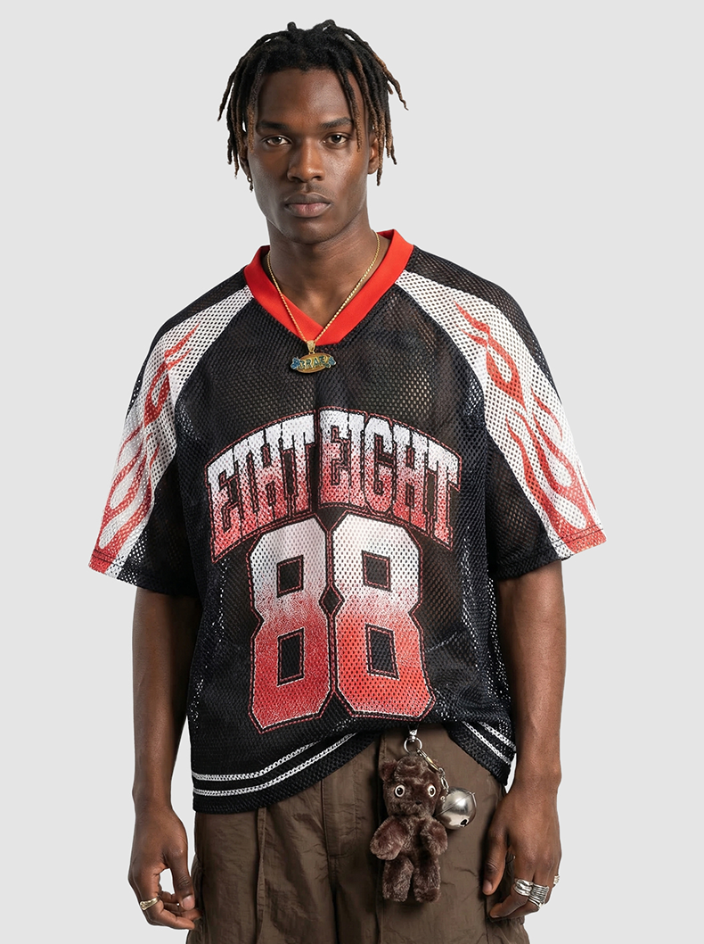 CapCabin “College 88 Flame” Mesh Jersey T-Shirt