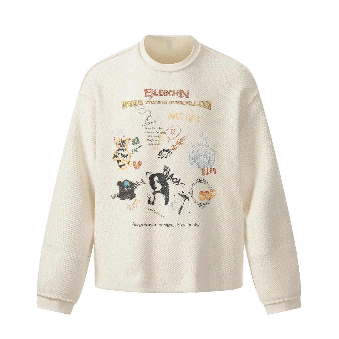 CapCabin Graphic Textured Sweatshirt