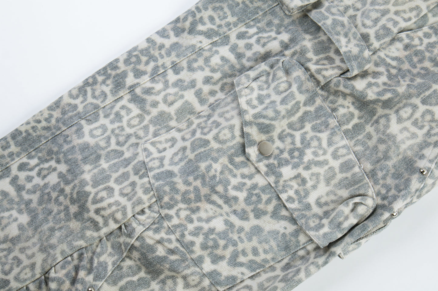 CapCabin Leopard Utility Wide-Leg Pants