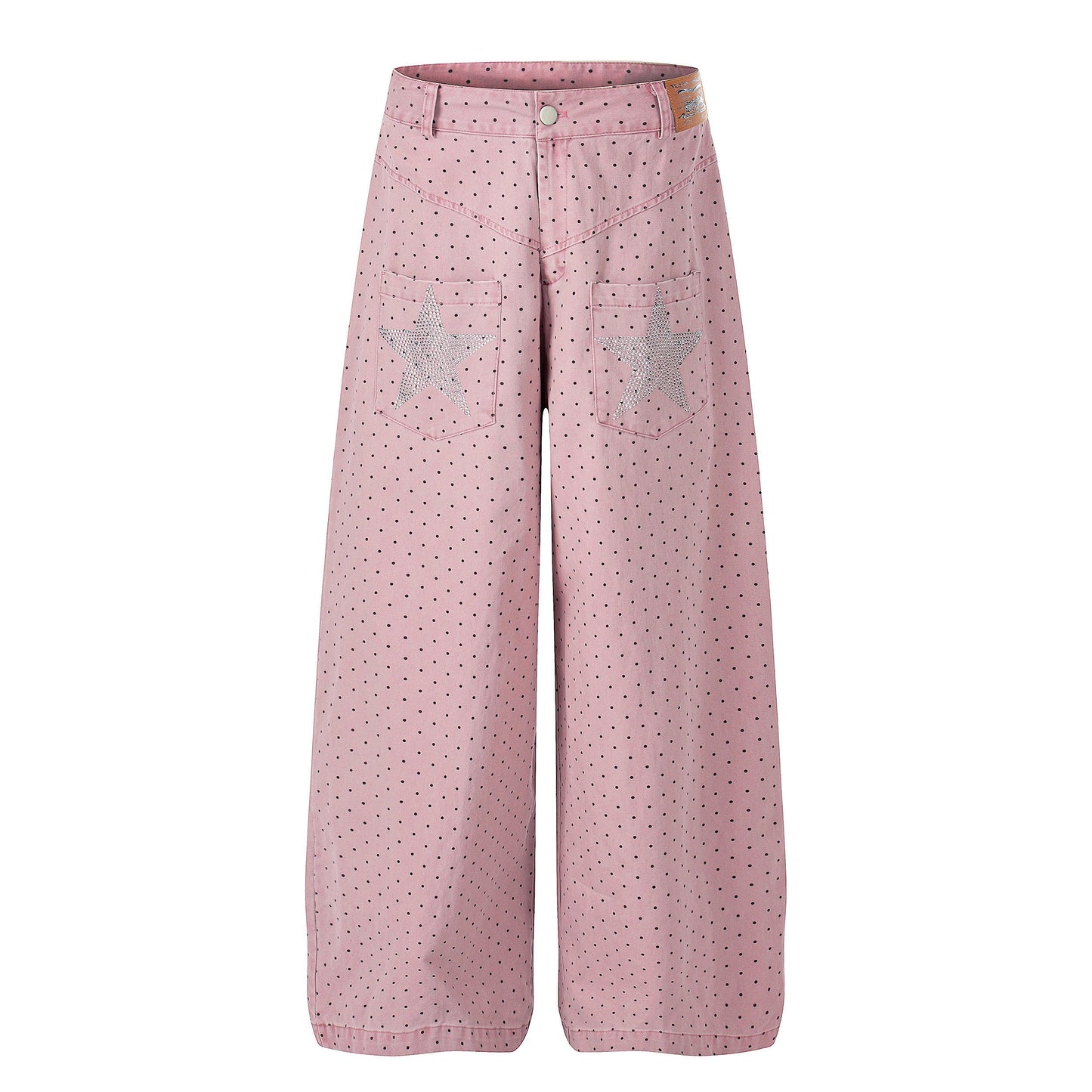 CapCabin “Polka Star Wide-Leg Pants”
