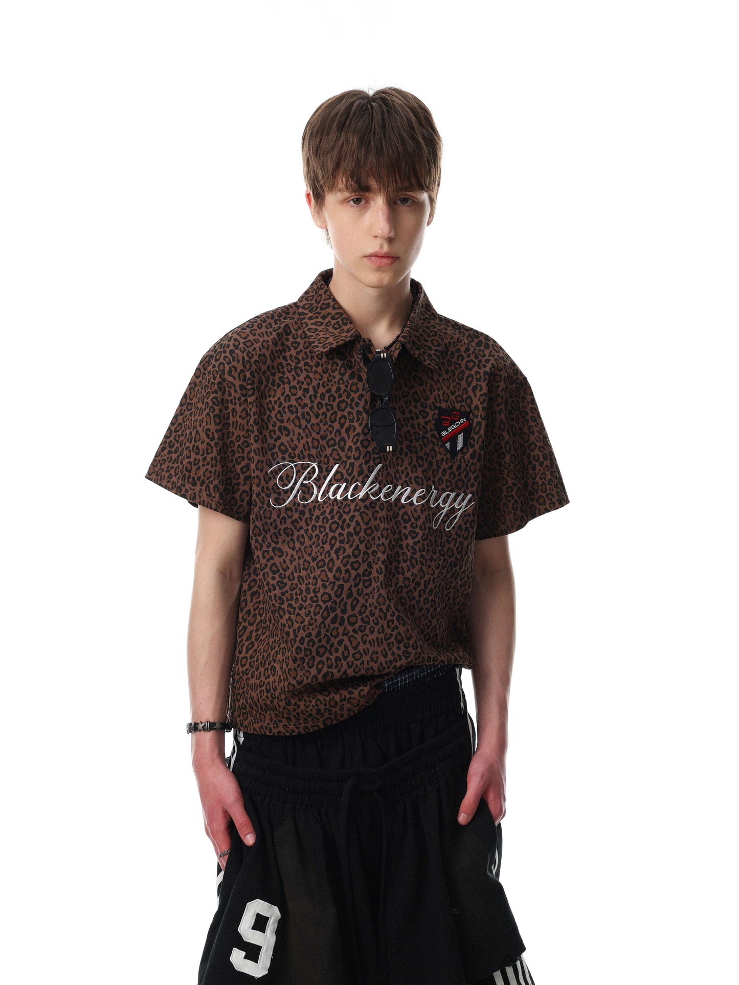 CapCabin “Leopard Script Polo Tee”