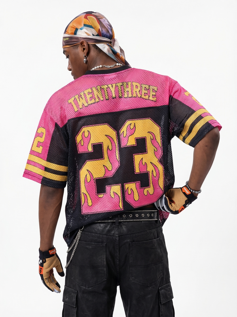 CapCabin “Flame 23” Mesh Jersey T-Shirt