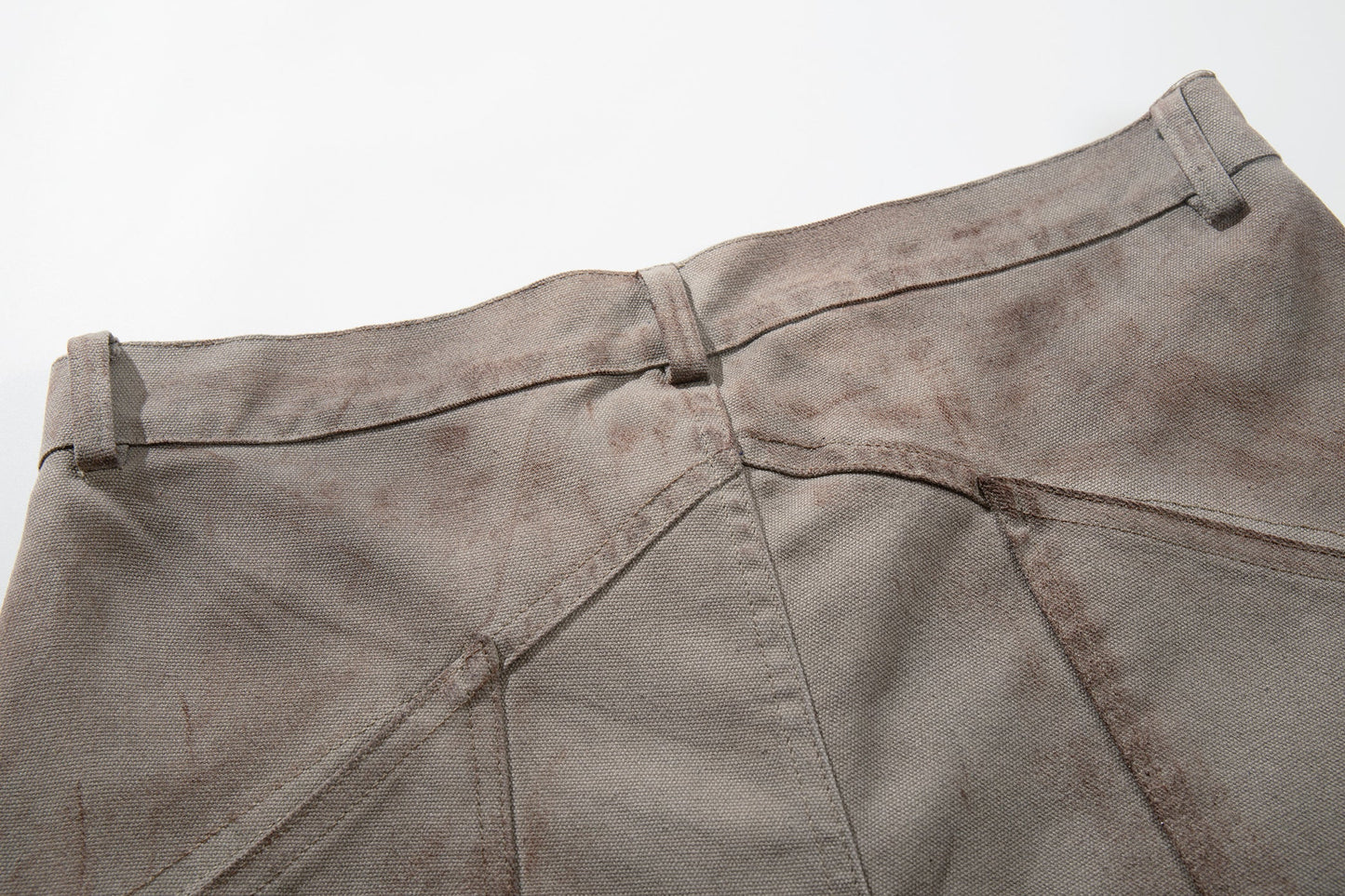 CapCabin Distressed Panel Wide-Leg Pants