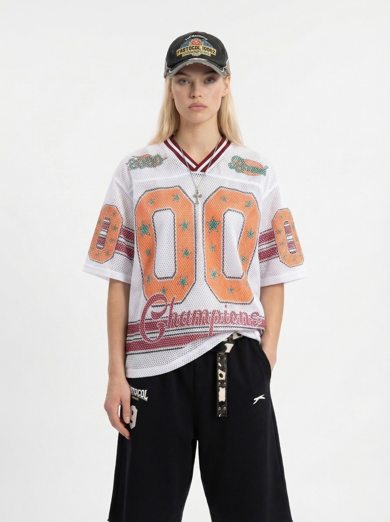 CapCabin “Champions 00” Mesh Jersey T-Shirt