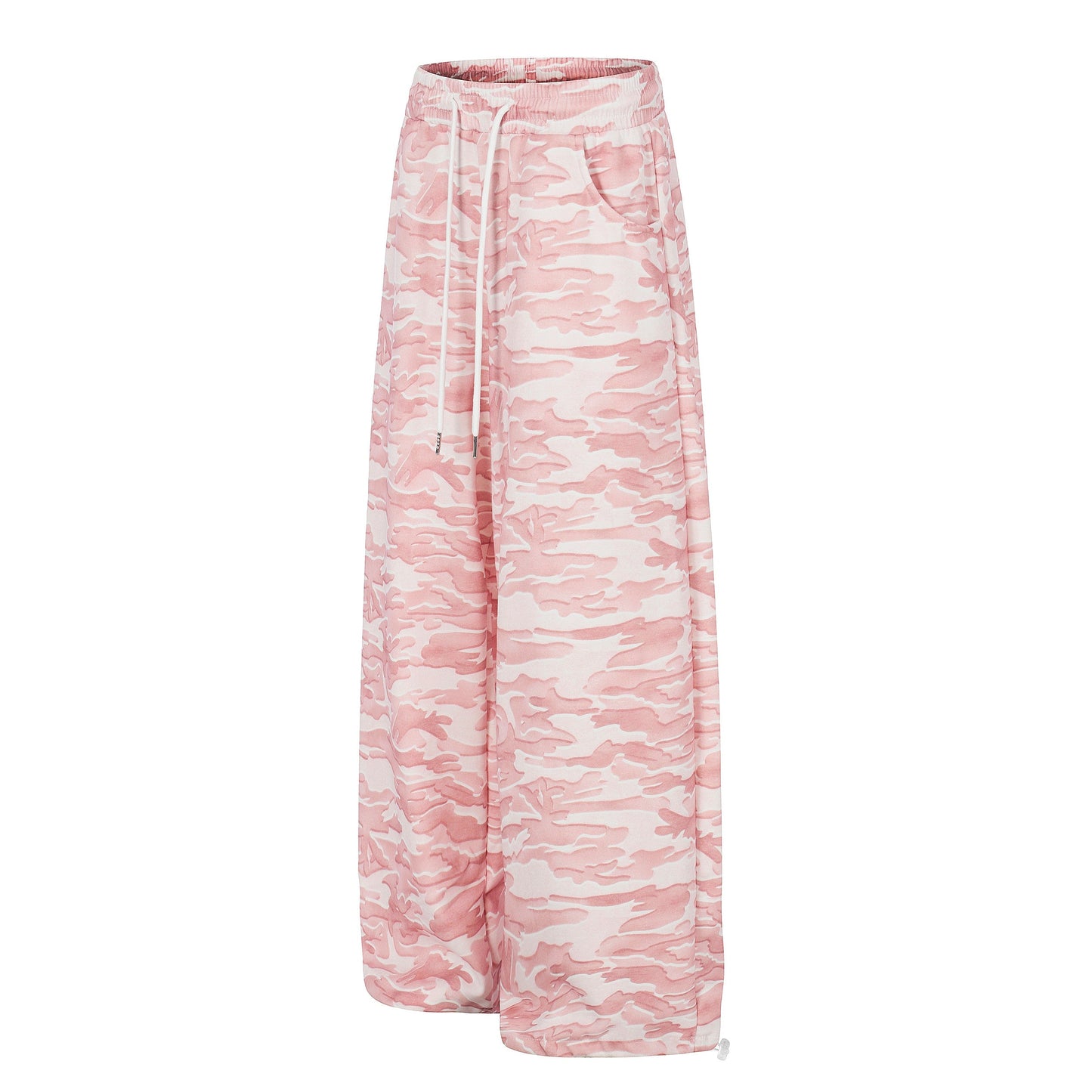 CapCabin Pink Camo Wide-Leg Sweatpants