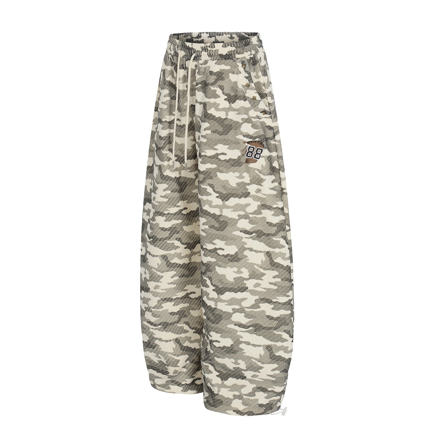 CapCabin Vintage Camo Wide-Leg Sweatpants