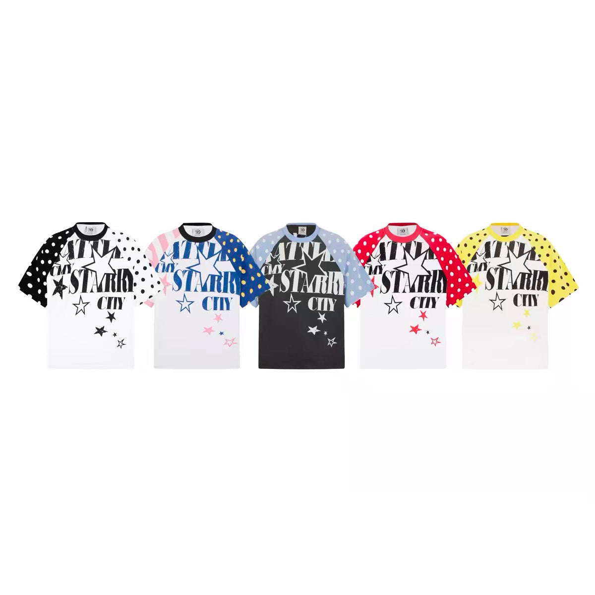 CapCabin Star City Graphic Print T-Shirt Color Block
