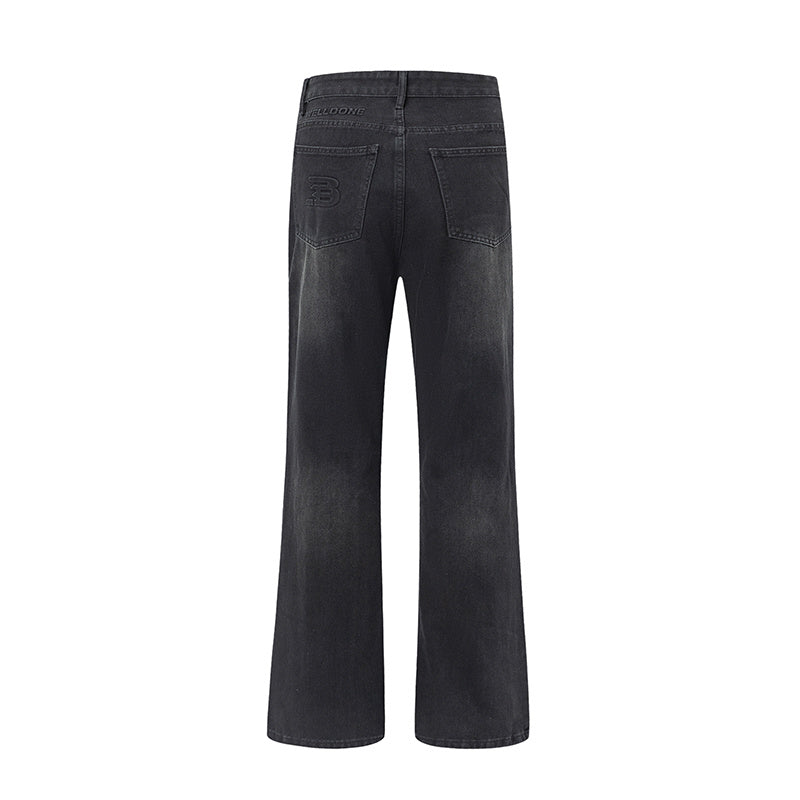 WELLDONE Washed Straight-Leg Jeans