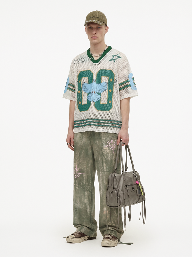 CapCabin “Love Peace 00” Mesh Jersey T-Shirt