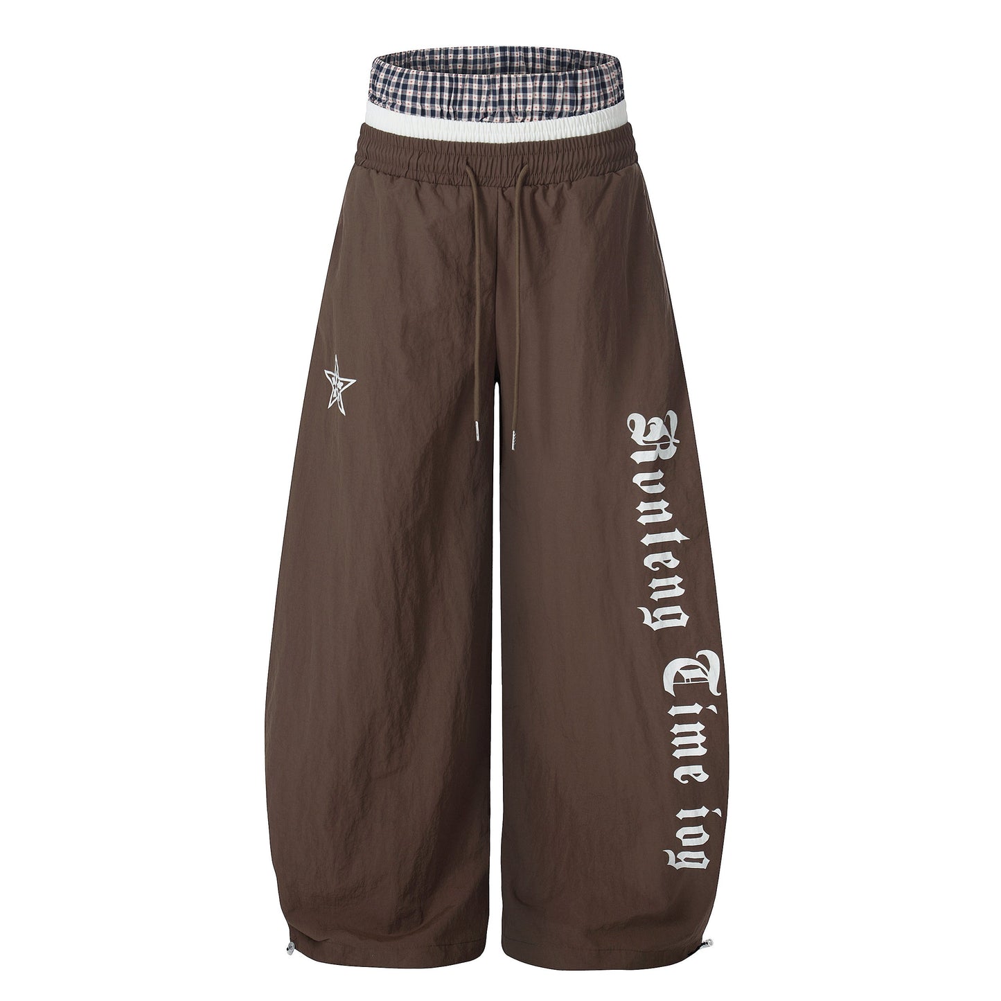 CapCabin Script Logo Wide-Leg Nylon Pants