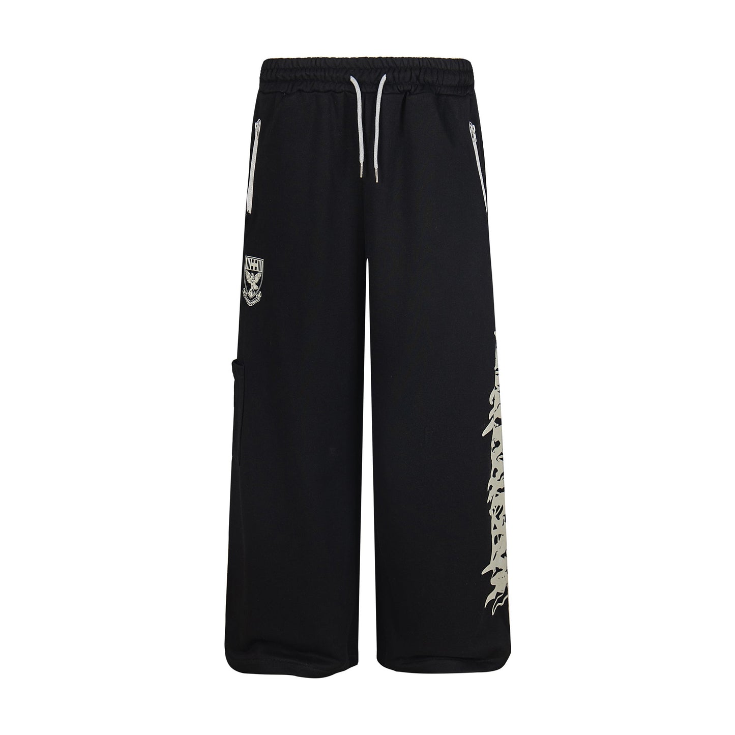 CapCabin Flame Script Wide-Leg Sweatpants