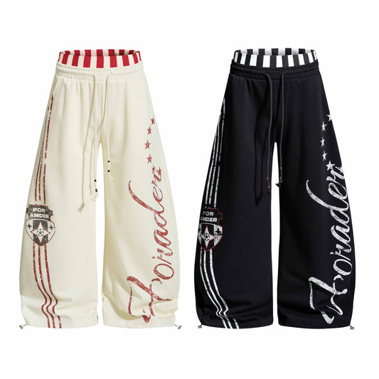 CapCabin “American Varsity” Wide-Leg Sweatpants