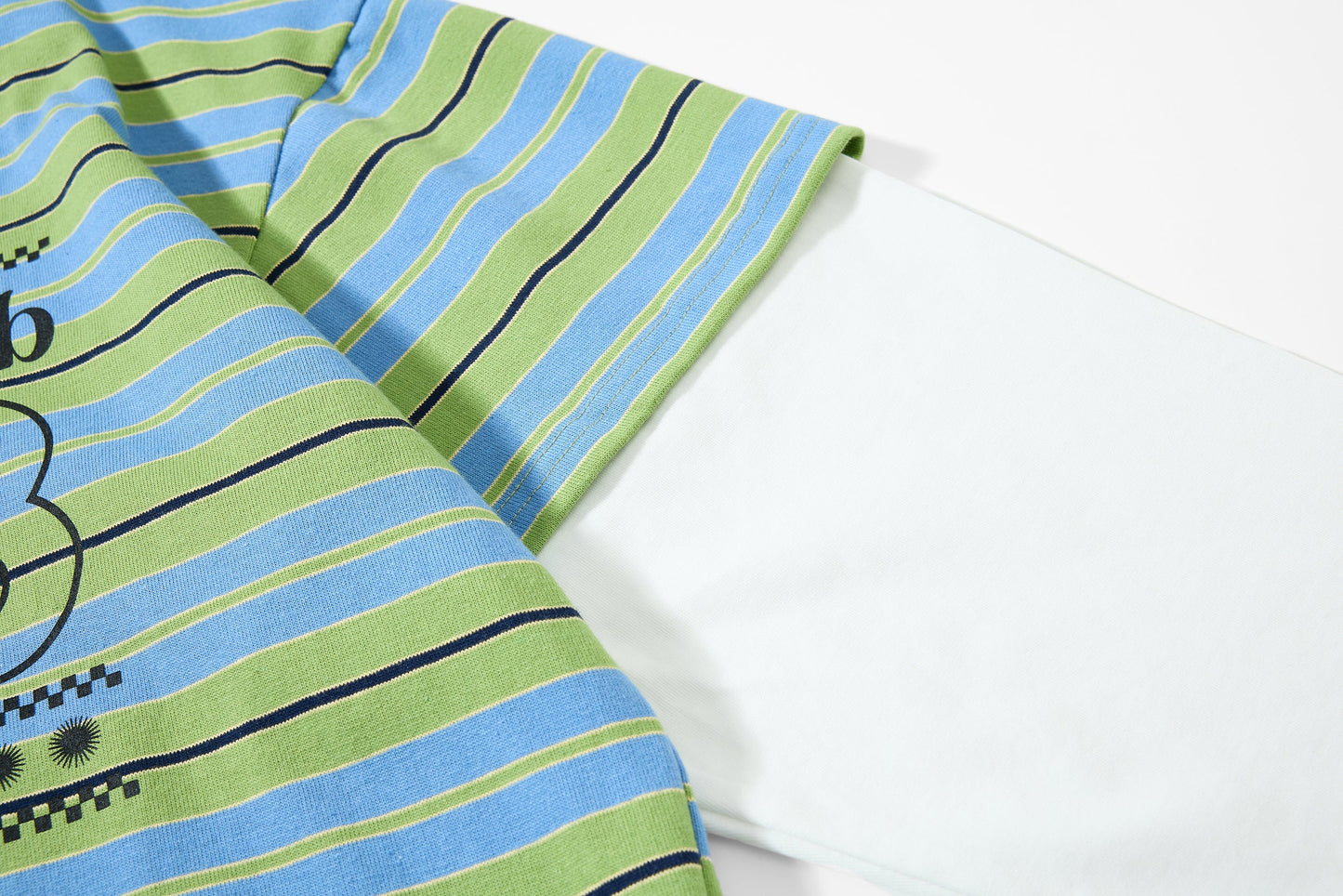 CapCabin Striped Graphic Layered Polo