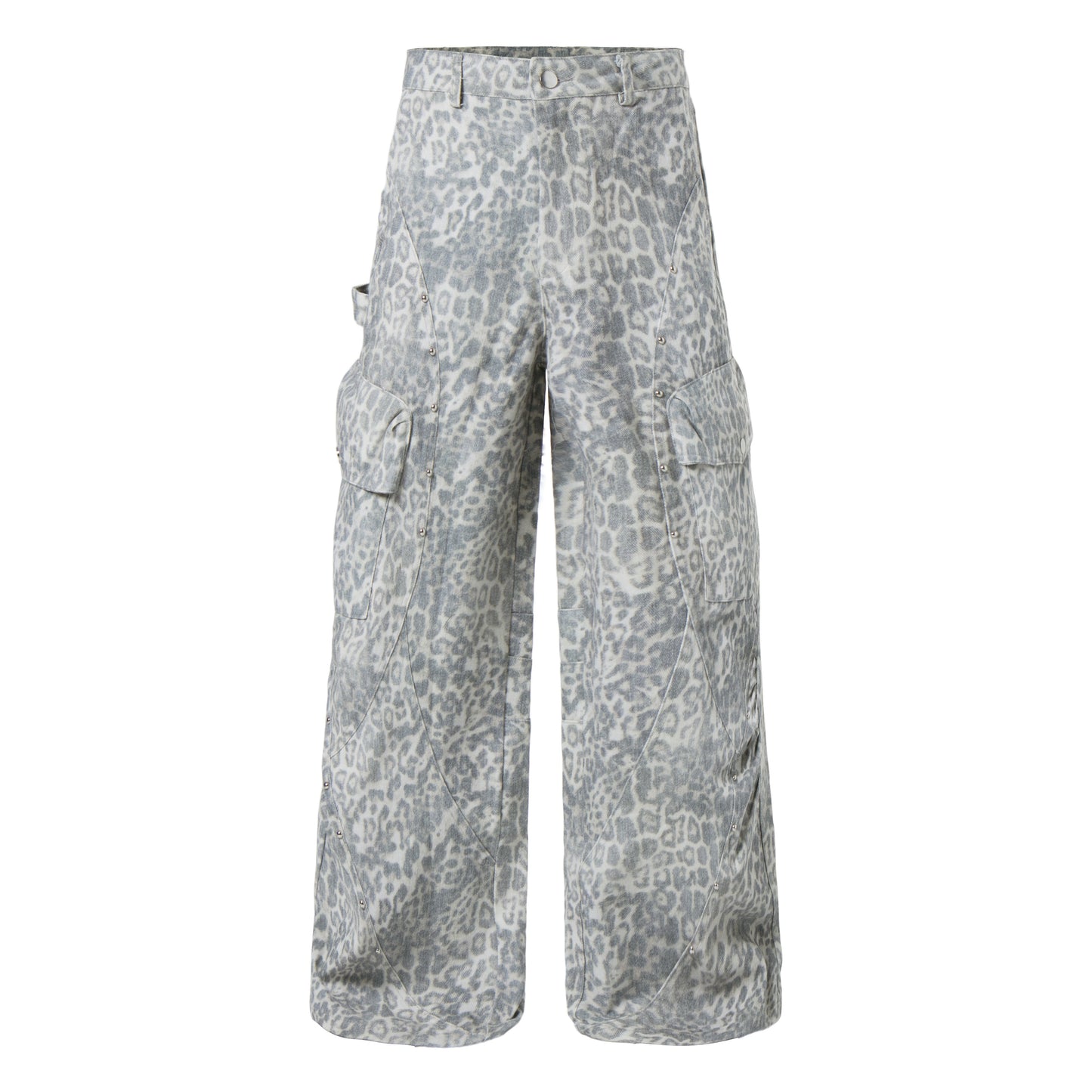 CapCabin Leopard Utility Wide-Leg Pants