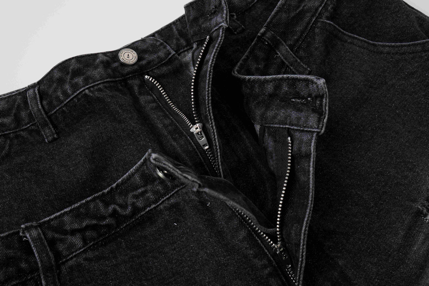 CapCabin Distressed Layered Waist Denim Shorts