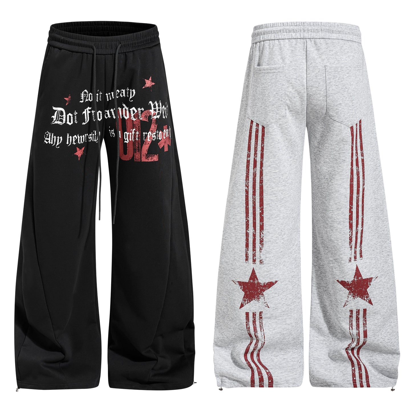 CapCabin Vintage Star Wide-Leg Sweatpants