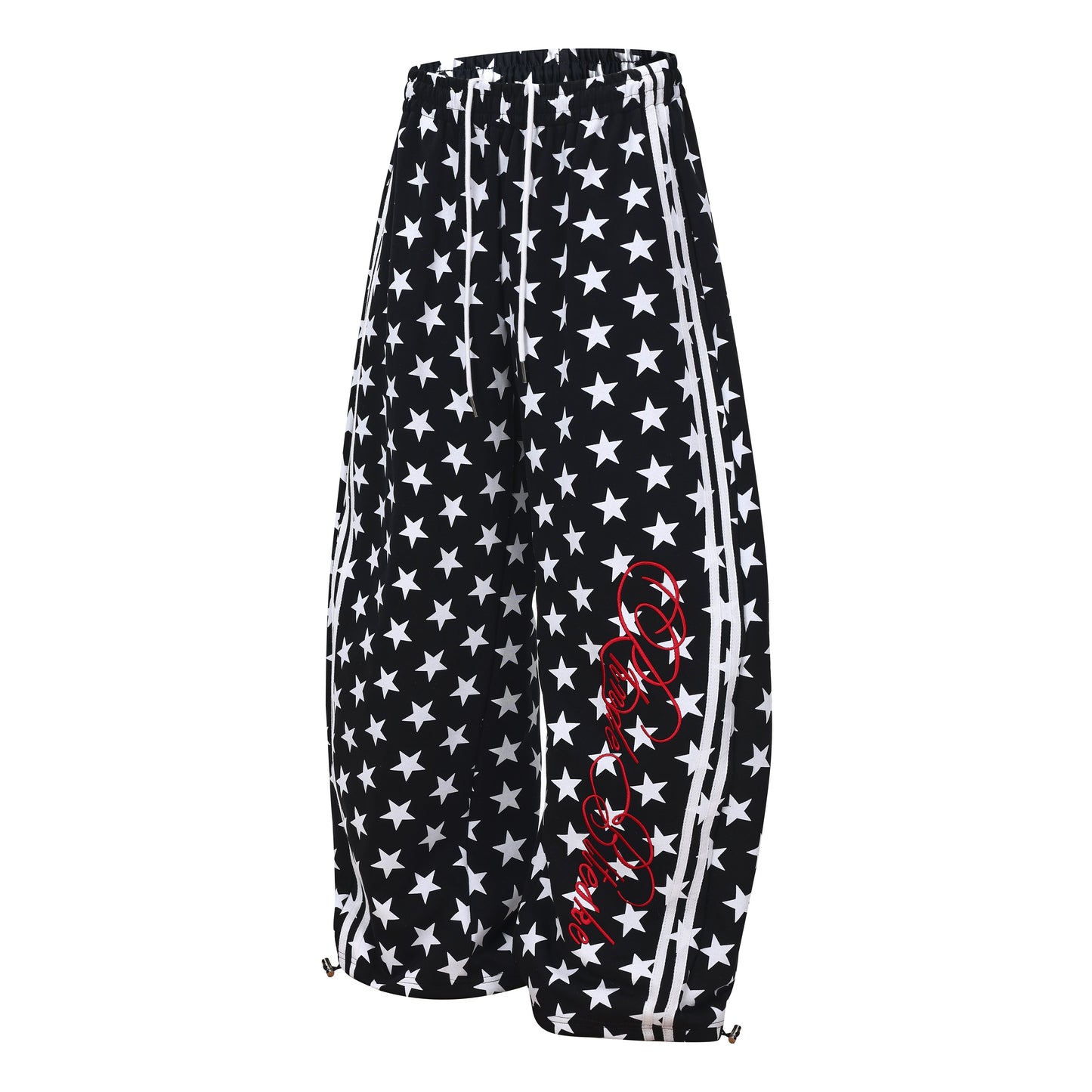 CapCabin Star Print Wide-Leg Sweatpants