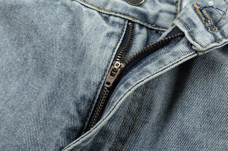 WELLDONE Washed Straight-Leg Jeans