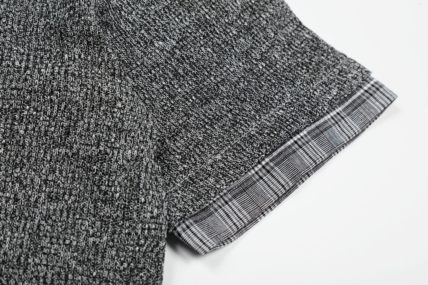 CapCabin “Layered Knit Check Shirt”