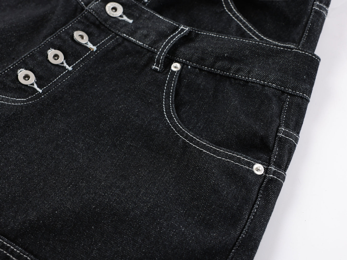 CapCabin Double-Waist Utility Denim Pants