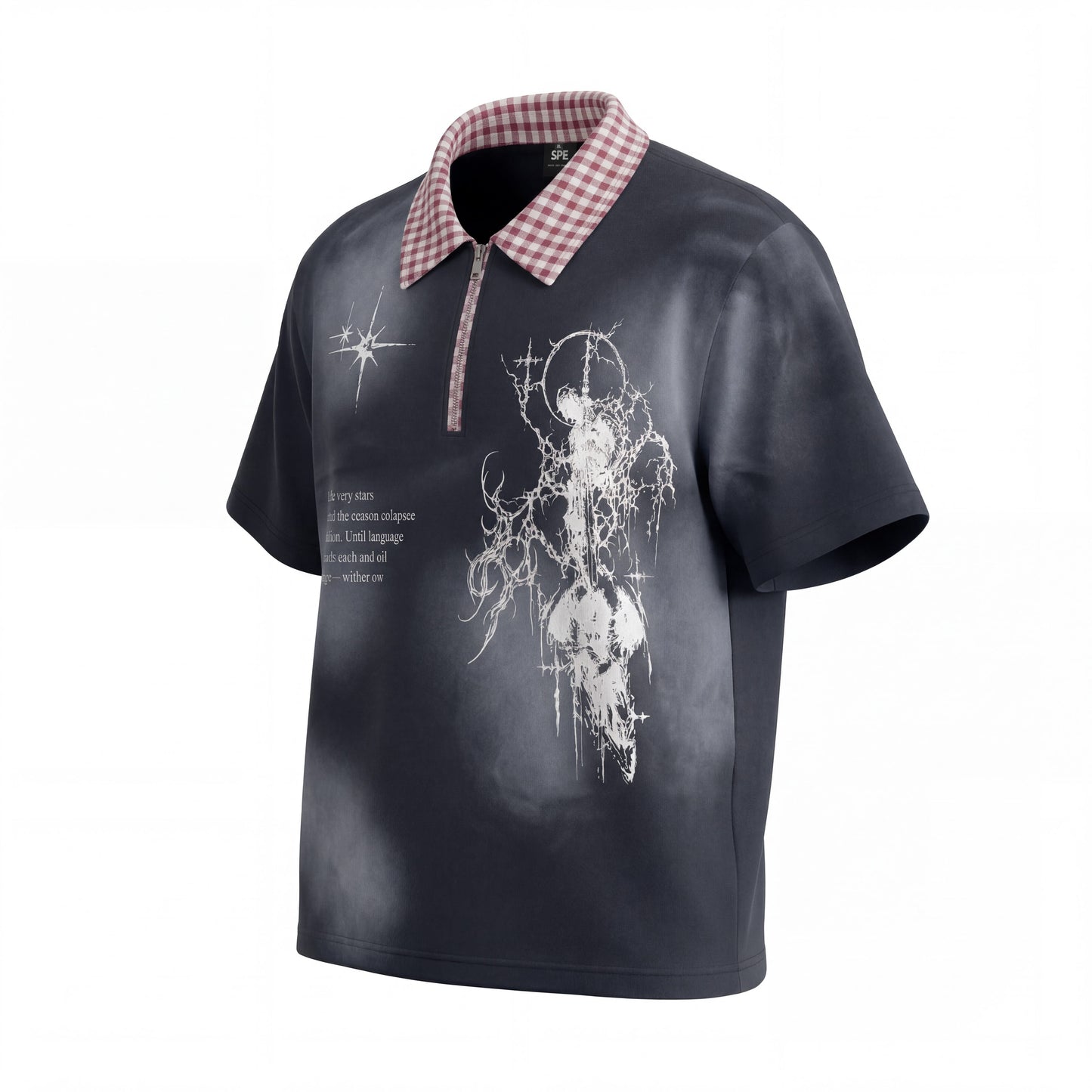 CapCabin “Grunge Star Zip Polo Tee”