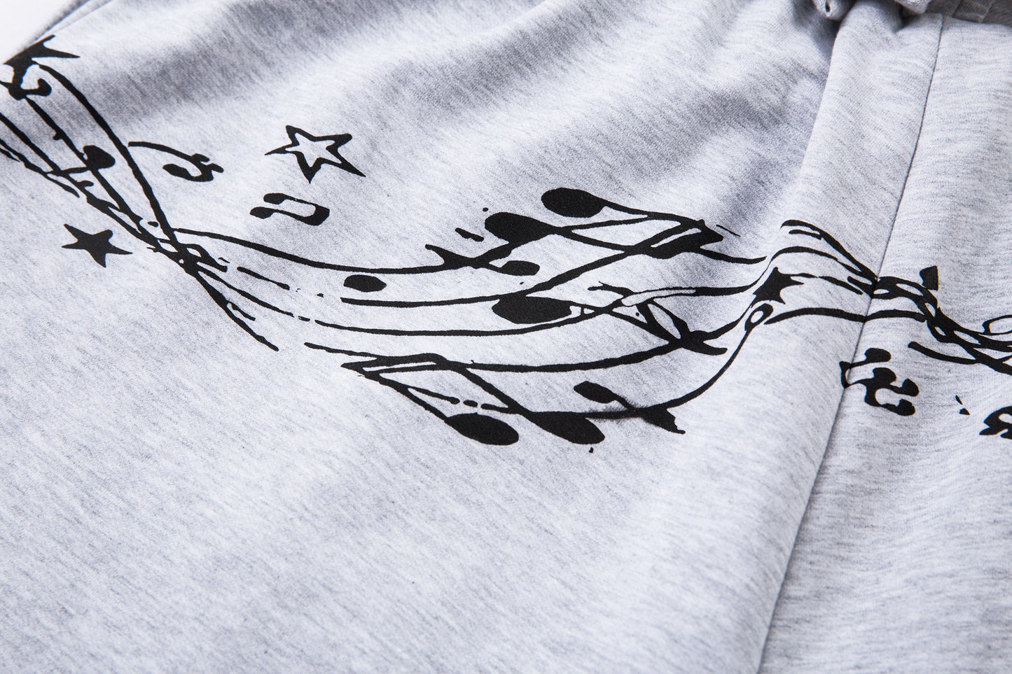 CapCabin Music Graphic Wide-Leg Sweatpants