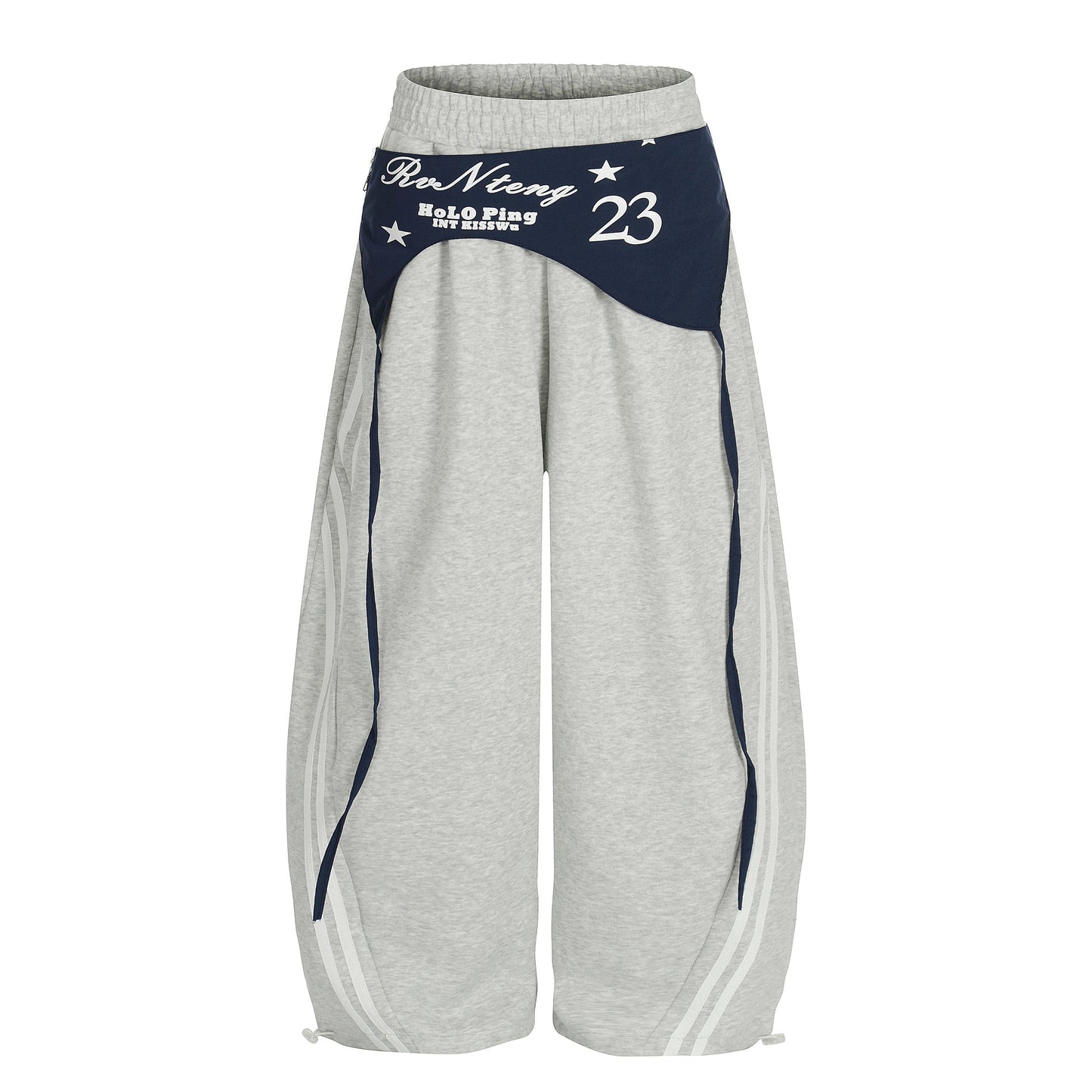 CapCabin Double-Waist Retro Print Track Pants