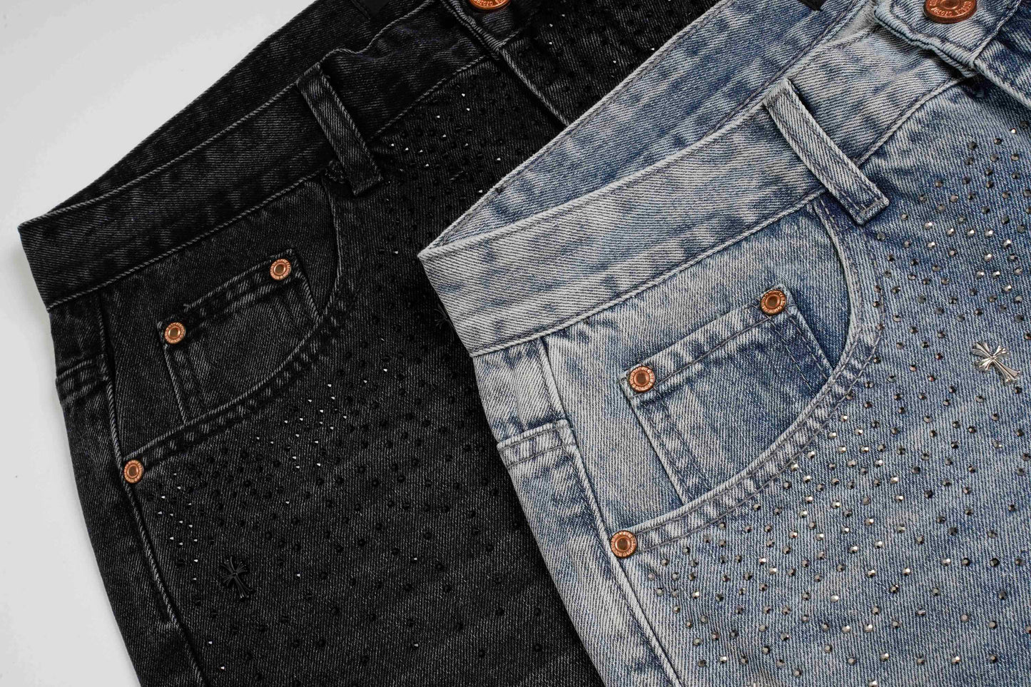 CapCabin “Stardust Washed Wide-Leg Jeans”