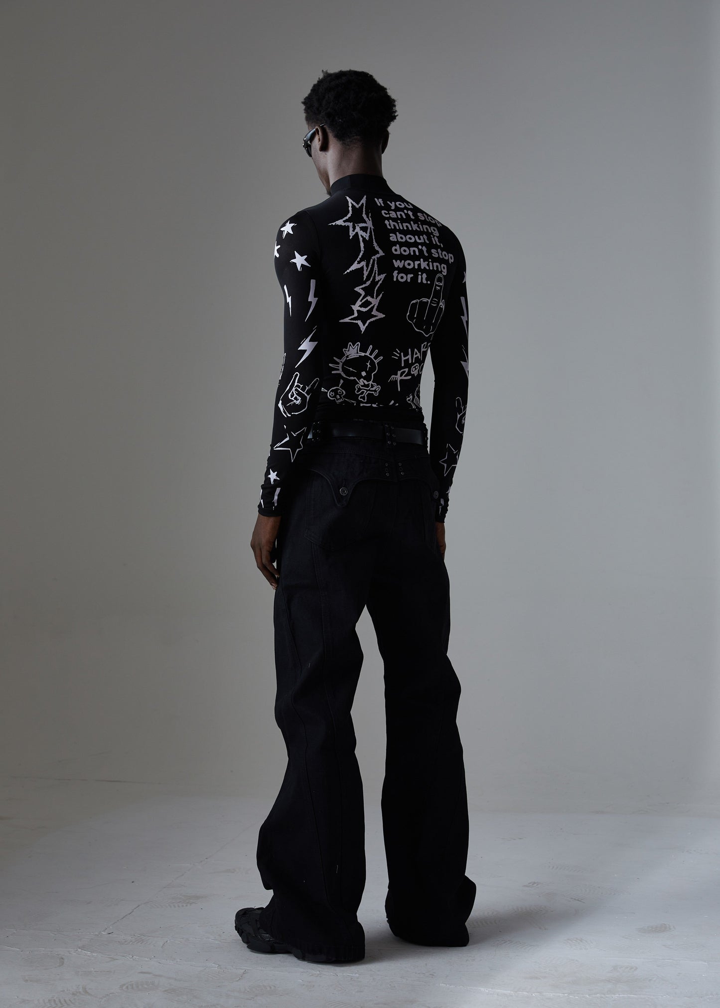 CapCabin Studded Panel Wide-Leg Jeans