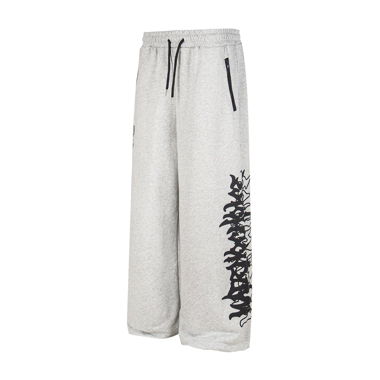 CapCabin Flame Script Wide-Leg Sweatpants