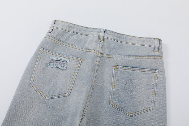 Drew House Distressed Smiley Jeans