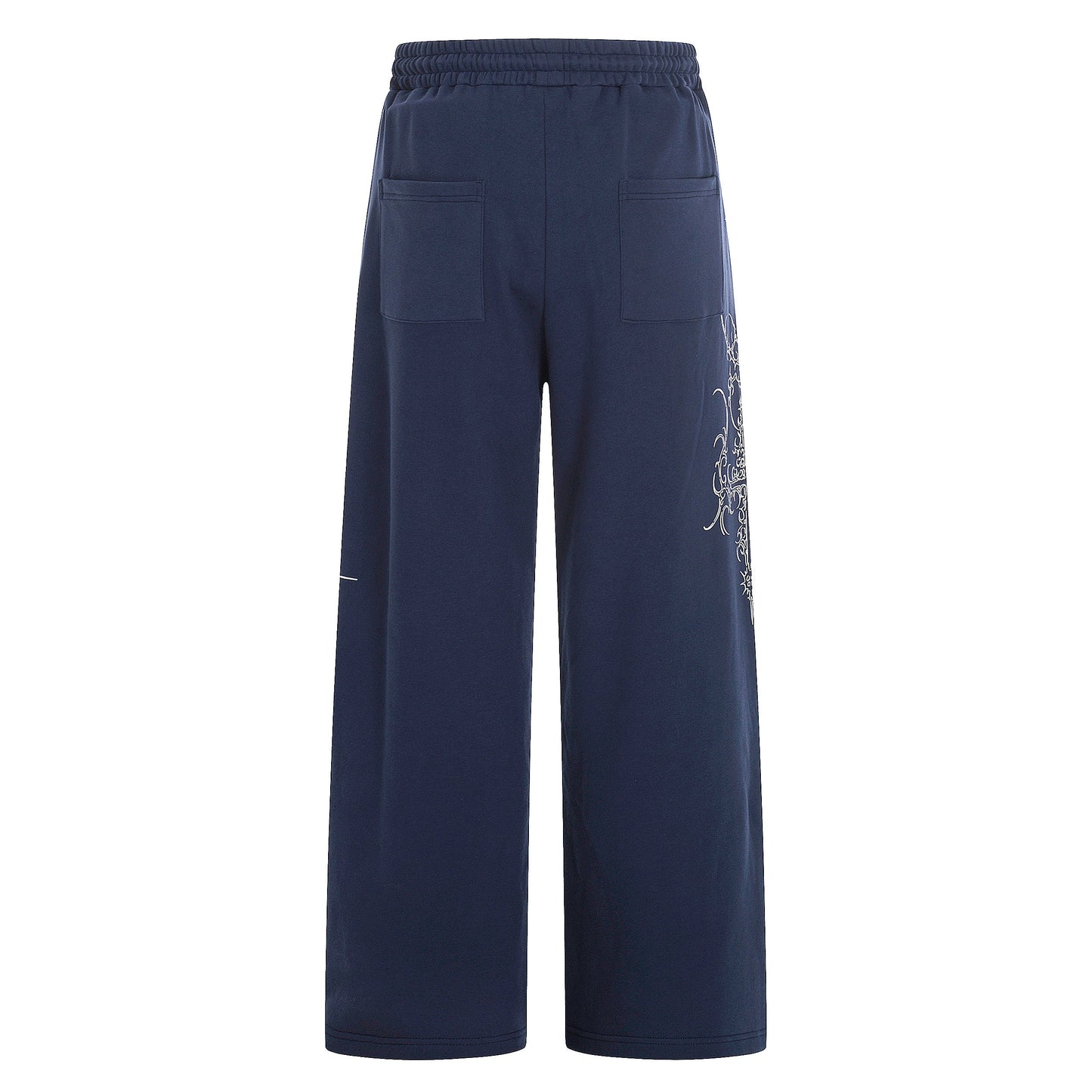 CapCabin Gothic Line Graphic Wide-Leg Sweatpants