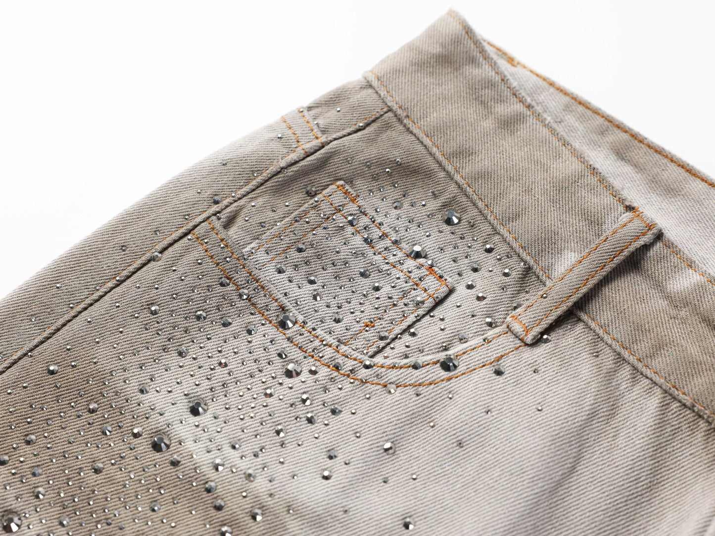 CapCabin Washed Balloon Fit Denim Pants