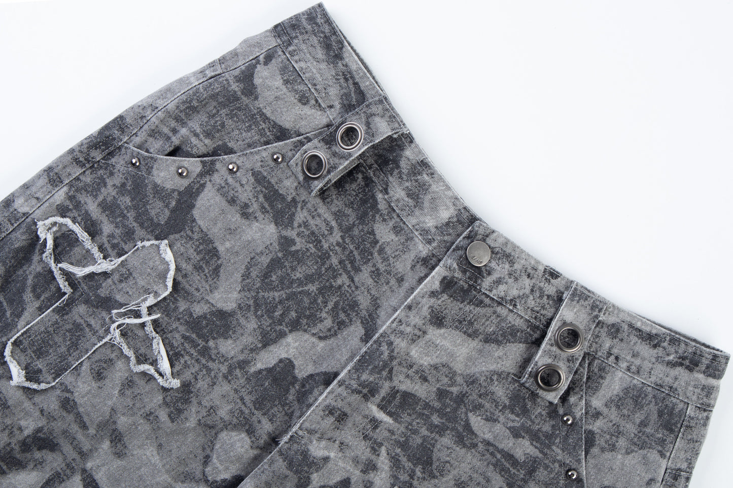 CapCabin Distressed Multi-Pocket Cargo Pants